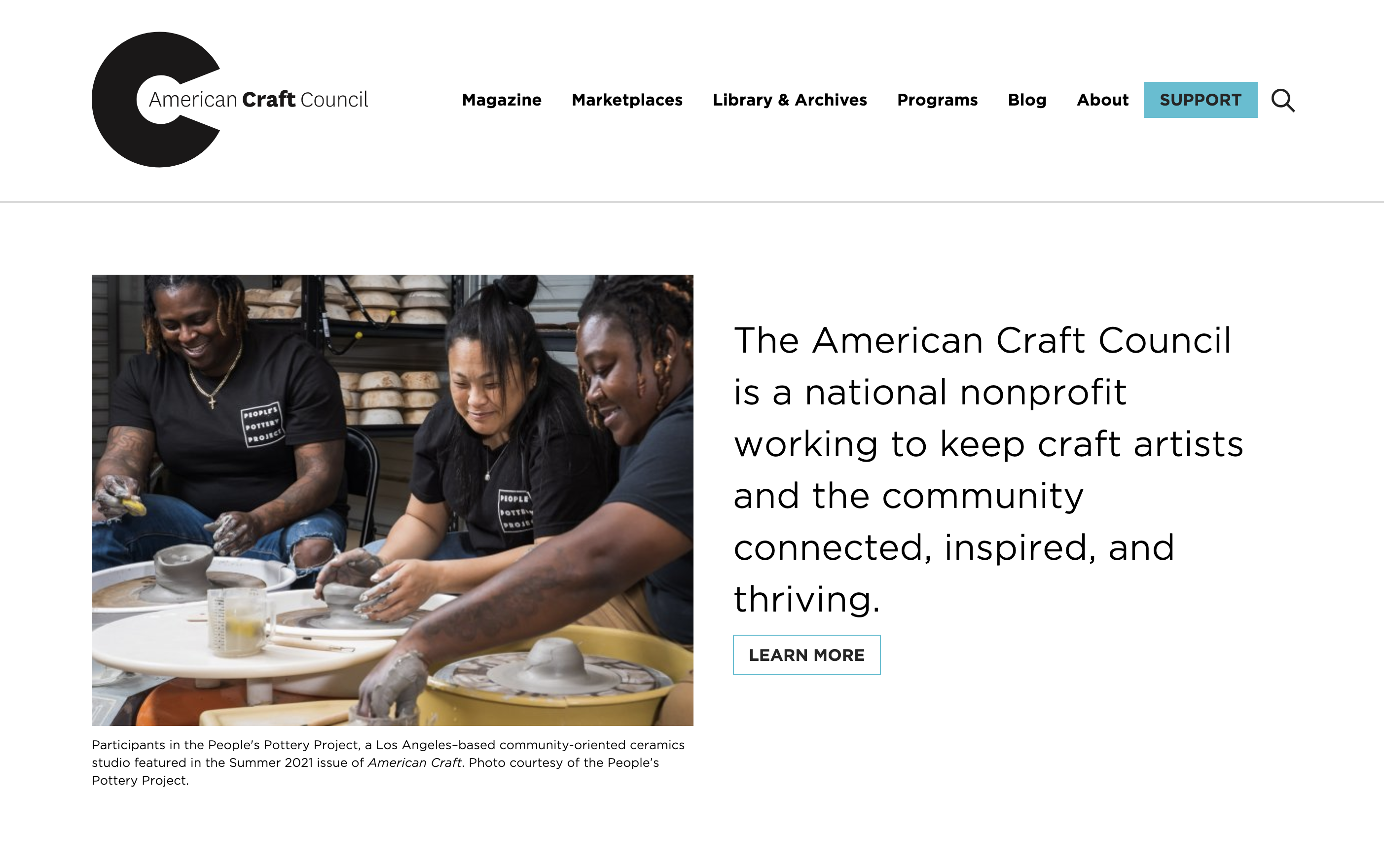 Craft Council homepage
