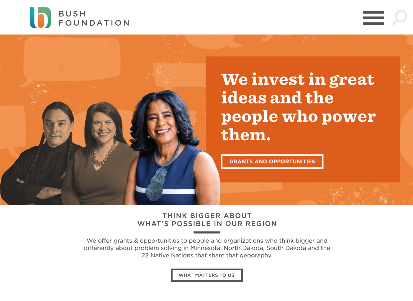 Bush Foundation homepage