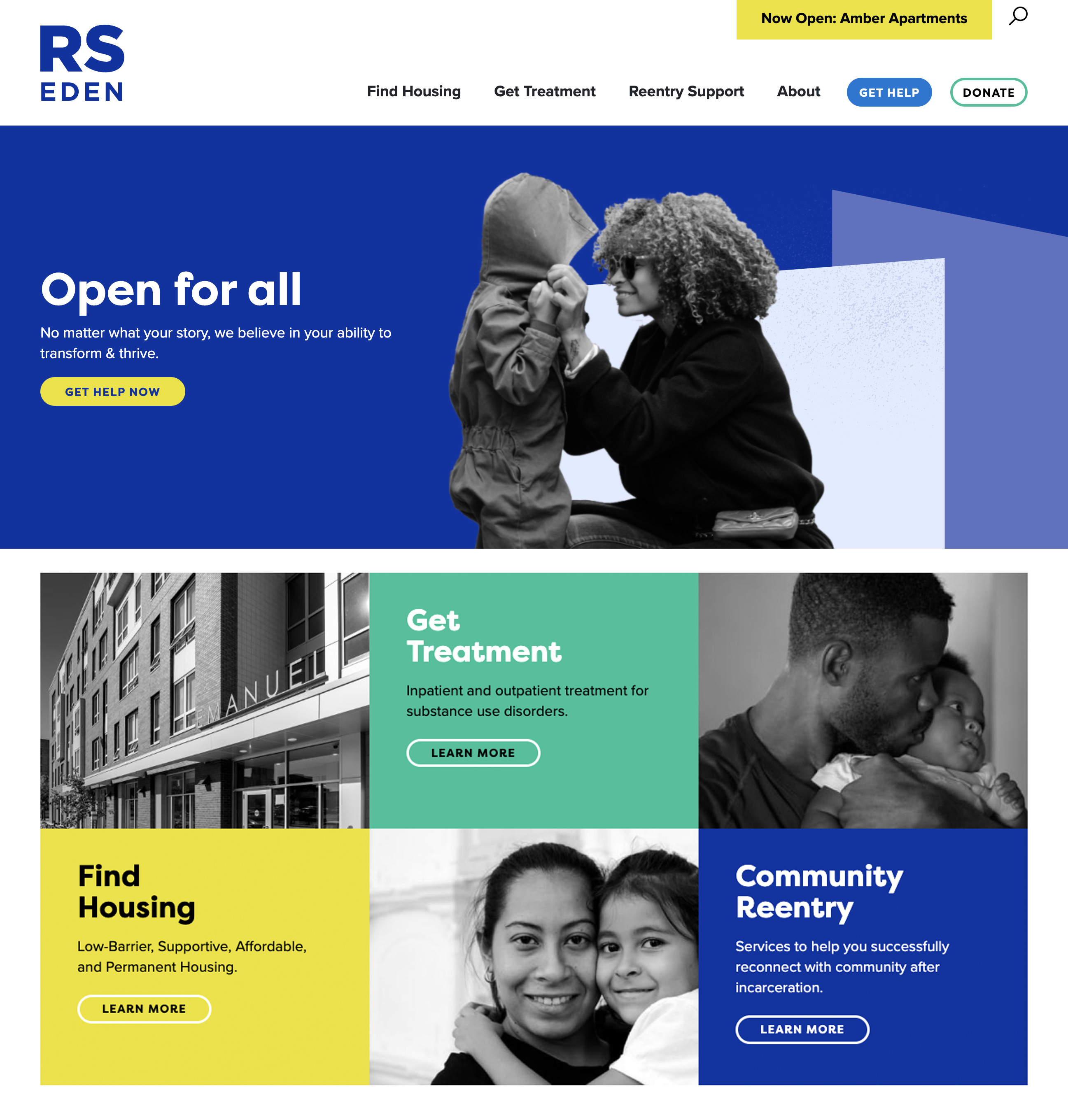 RS EDEN homepage screenshot