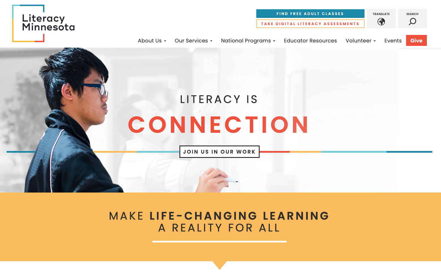 Literacy Minnesota homepage