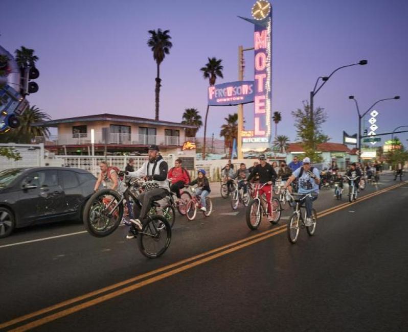 people on bikes